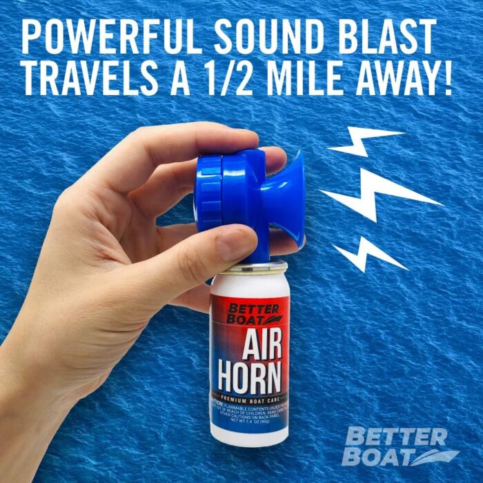 Marine Safety Air Horn, Very Loud Handheld Fog Horn, Mini Compressed Can 1.4oz for Boating and Walking Safety 1.4oz - Image 2