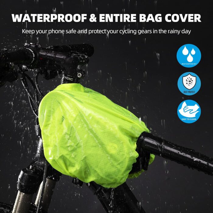 ROCKBROS Bike Front Frame Bag Top Tube Bike Phone Mount Bag Waterproof Bicycle Handlebar Cycling Accessories Pouch with 360° Rotation Phone Holder Fit Smartphone Below 6.7'' - Image 4