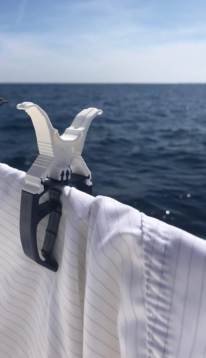 Navy Blue 6-Pack - Storm Proof & Lockable Clothespin - Large Clips fits Lines & Rails - Multi- Purpose Towel Clips for Boat, Chairs, RV, Camping, Fishing, Stroller, Balcony, Tarps, Garden - Image 4
