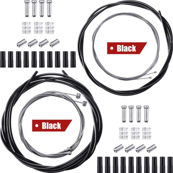 Boao Universal Bicycle Transmission Line Bicycle Shift Derailleur Cable and Brake Cable Kit for Mountain Road Bike Repair