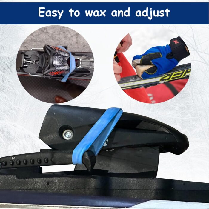 16 Pack SIK Rubber Bands 3 Inch Blue Ski Binding Brake Retainer Bands for Winter Ski Sports Accessories - Image 5