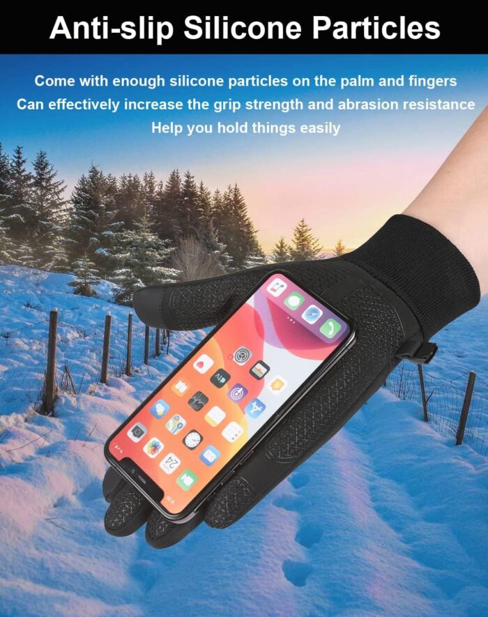 Winter Gloves for Men & Women - Touch Screen, Warm & Waterproof, Running, Cycling & Driving Gloves - Image 3