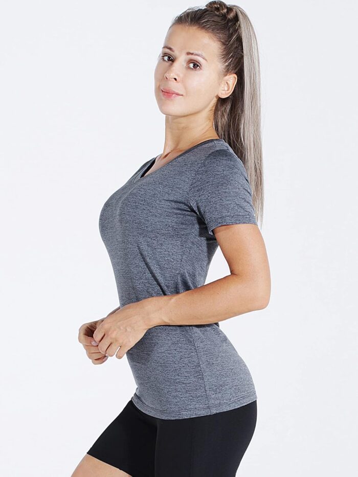 CADMUS 3/4/5 Pack Women's Compression Shirt Running Athletic T-Shirts Workout Tops Baselayer Short Sleeve Yoga Gym Sports - Image 4
