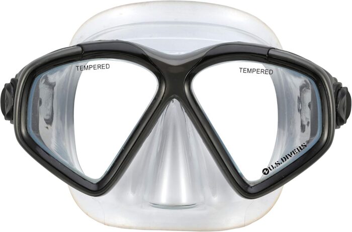 U.S. Divers Cozumel Seabreeze Adult Snorkeling Combo Set with Adjustable Mask, Snorkel, Small Fins (5-6.5), and Travel Bag Set Cozumel DX Dark Gray Black S - Image 3