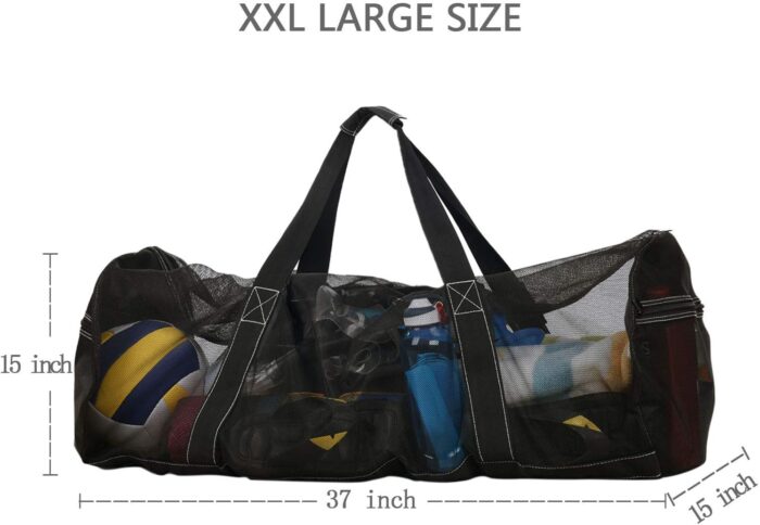 Bulex XXL Mesh Duffle Bag for Scuba Dive or Snorkel Gear, Extra Large Snorkeling Equipment Carry Bag, Ideal for Beach Pool Swimming Free Diving Kayak Spearfishing - Image 2