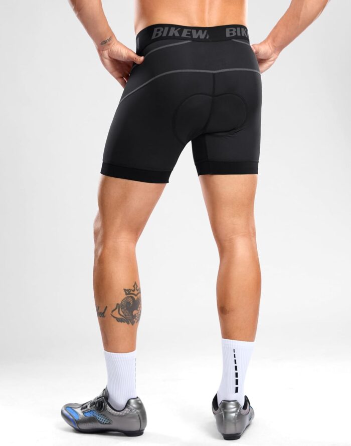 Bikewa Men's Cycling Underwear with Anti-Slip Leg Grips 4D Padded Bike Shorts MTB Liner for Bicycle Biking Riding - Image 3