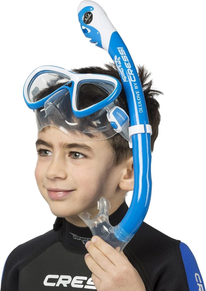 Cressi Snorkeling Silicone Set (mask & Dry Snorkel) for Kids Aged 5 to 15 Year Old - Pegaso & Iguana Dry: Designed in Italy - Image 5