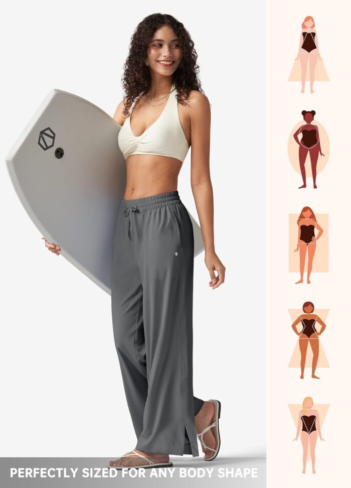 Willit Women's Wide Leg Pants Swim Beach Pants UPF 50+ Lightweight Travel Quick Dry Sun Protective 29" 31" - Image 6