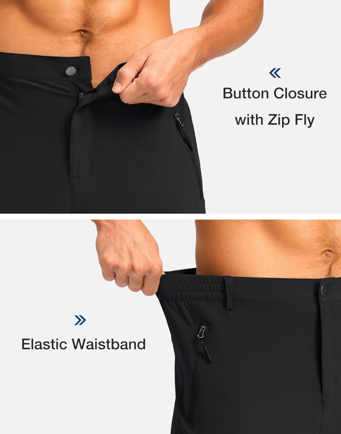 Pudolla Men's Hiking Shorts 11" Lightweight Cargo Work Shorts for Men Summer Travel Golf Casual Outdoor with 5 Pockets - Image 5