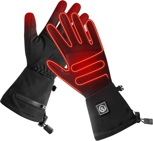 DAY WOLF Heated Glove Liners Electric Gloves for Men Women Rechargeable Battery Hand Warmer for Winter Sports Snow Biking Riding Skiing Cycling Hunting Snowboarding