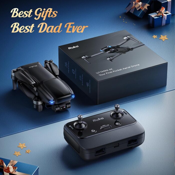 Ruko U11MINI 4K, Drones with Camera for Adults 4K Video 8K Photo, Under 249g, 3-Axis Gimbal EIS, 20000ft FPV Transmission, AI Takeoff/Landing, Auto Return, GPS with Beeper, Beginner (96-Min Flight) - Image 2