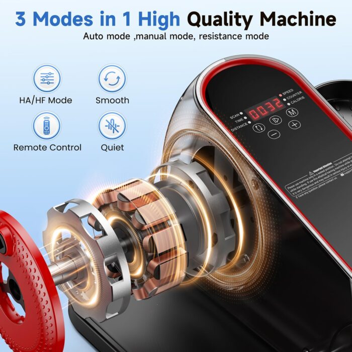 AXV Under Desk Elliptical Exercise Machine,Electric Ellipse Leg Exerciser As Seen On TV,Training Machines While Sitting for Seniors Home,Portable,Quiet, with Remote Control - Image 2