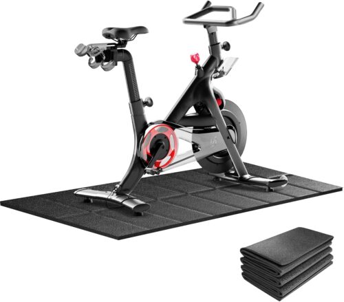 Bike Treadmill Walking Pad Mat 63x30,Compatible with Peloton, 1/4" Thick Bike mat for Hardwood Floors Protector, Trainer Pad for Under Stationary Bike on Carpet, Exercise Mat, Noise Shock Absorption