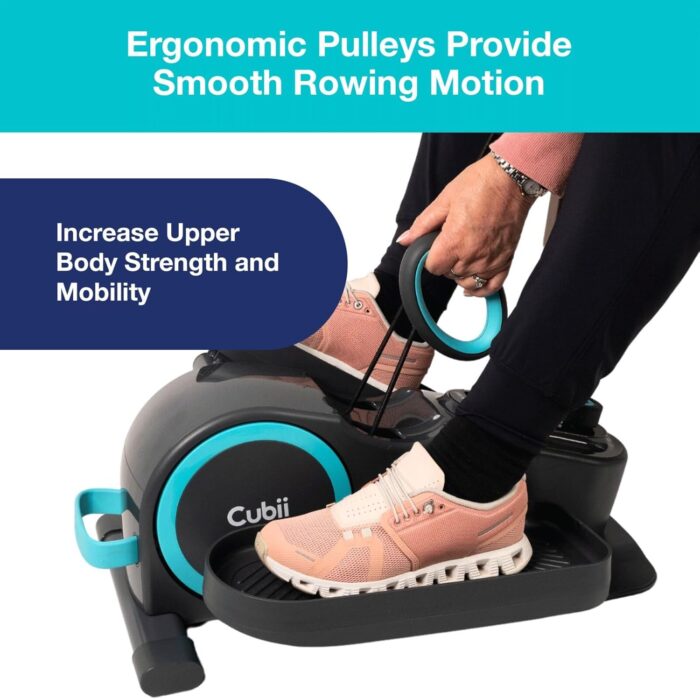 Cubii Total Body - Compact 2-in-1 Elliptical with 12 Resistance Levels, Low-Impact Cardio & Strength Training with an Ergonomic Pulley System for a Full-Body Workout - Adult to Senior - Image 2
