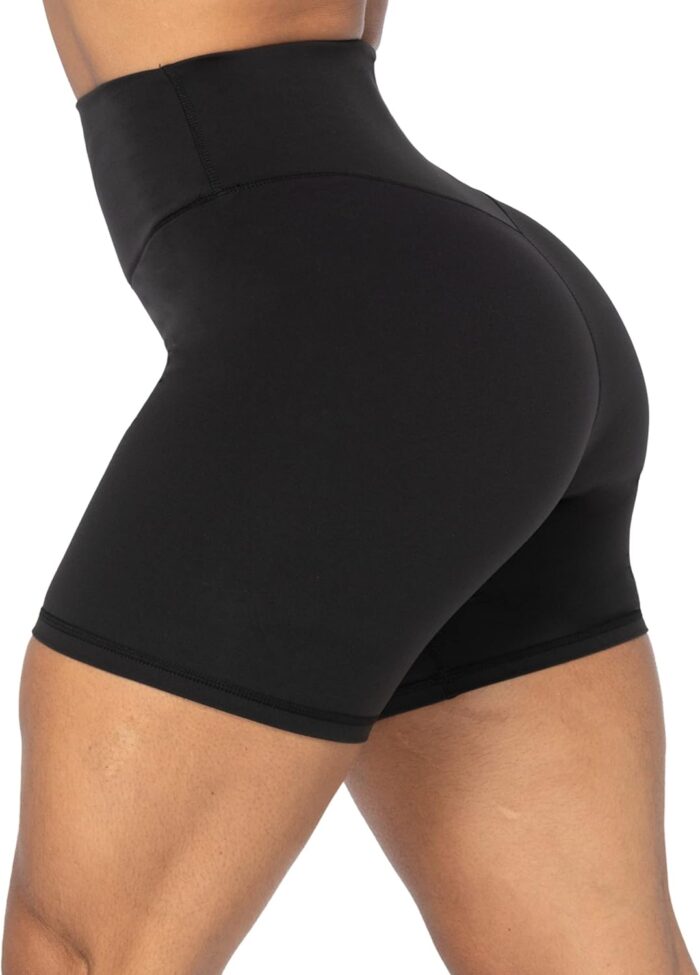 Sunzel No Front Seam High Waist Biker Shorts for Women, Squat Proof Yoga Workout Gym Bike Shorts - Image 3