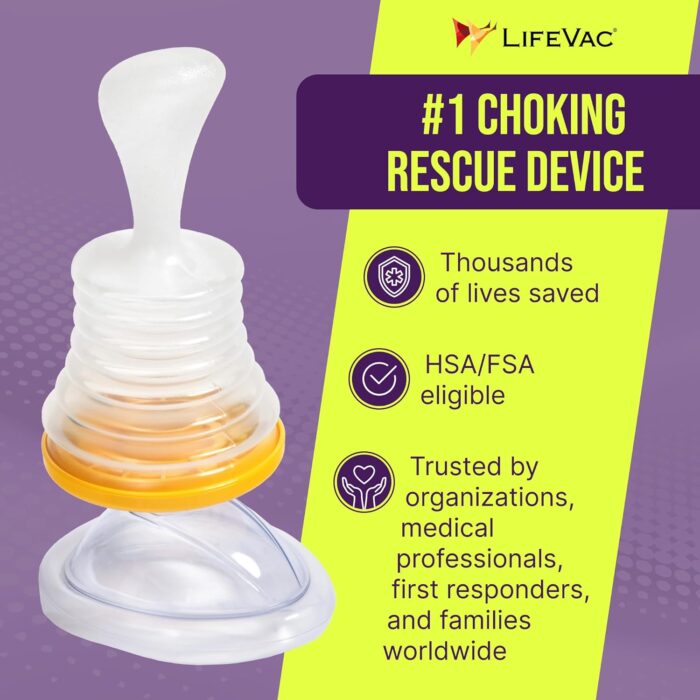LifeVac Home Kit - Portable Suction Rescue Device, First Aid Kit for Kids and Adults, Portable Airway Suction Device for Children and Adults - Image 3