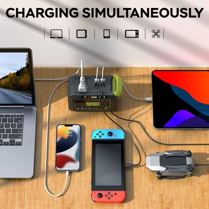 MARBERO Portable Power Station 88Wh Camping Lithium Battery Solar Generator Fast Charging with AC Outlet 120W Peak Power Bank(Solar Panel Optional) for Home Backup Outdoor Emergency RV Van Hunting - Image 3