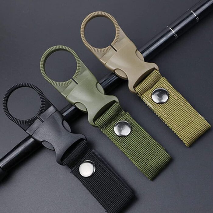 3pcs Bottle Hanging Buckle Clip, Portable Water Bottle Ring Holder with D-Ring Hook, Nylon Webbing Keychain, Mineral Water Bottle Clip for Backpack Belt Outdoor Camping Hiking Mountaineering Traveling - Image 7