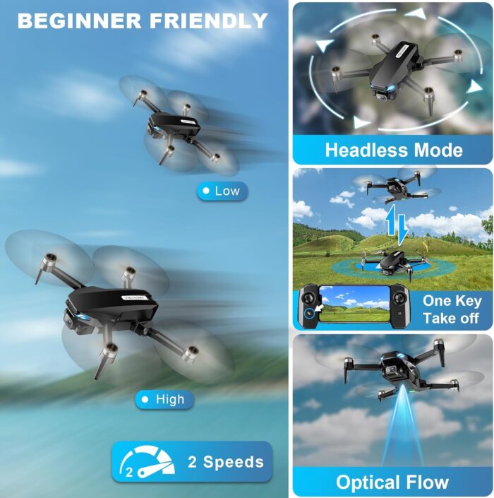 GPS Drone with Camera for Adults, 2K HD FPV Drones with Auto Return, Follow Me, Circle Fly, Waypoint Fly, Stable Hover, Brushless Motor, Foldable 5G Transmission FPV Quadcopter - Image 7