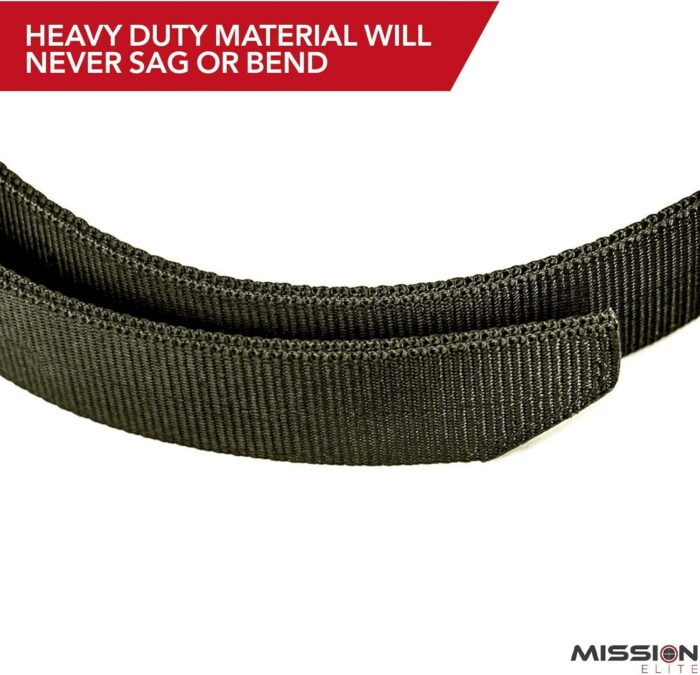 Tactical Belt, 1.5-inch Nylon Gun Belts for Men, 2-Ply EDC Belt with Adjustable Plastic Buckle - Image 5