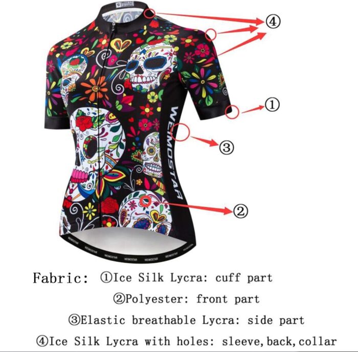 JPOJPO Womens Cycling Jersey,Bike Shirt Quick-Dry Breathable Reflective S-2XL Tops - Image 4