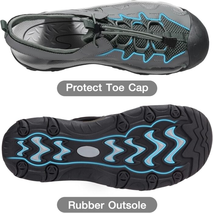 CAMEL CROWN Men's Hiking Sandals Anti-Slipping Athletic Water Shoes with Arch Support Closed Toe Outdoor Summer Camping Sandal for Beach - Image 4
