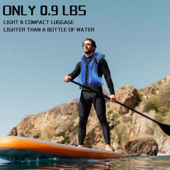 Snorkel Vest for Adults, Inflatable Snorkeling Vest for Men & Women, Portable Swim Jacket & Buoyancy Vest for Snorkeling, Swimming, Kayaking, Boating - Image 4