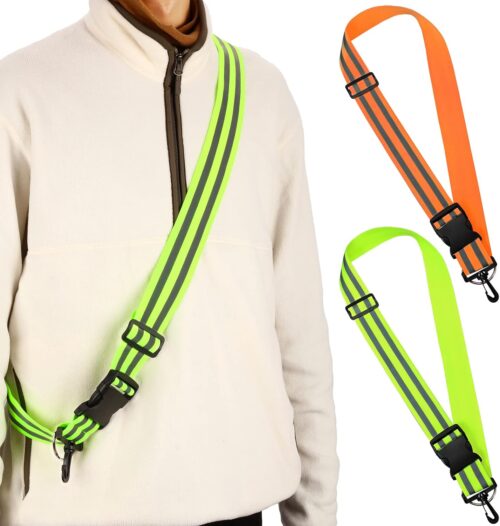 Saintrygo Reflective Sash Running Gear High Visibility Safety Reflective Jacket Adjustable Sash for Walking Cycling at Night