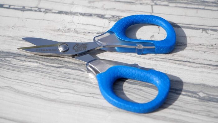 CUDA 5.5" Large Braid Shear | Durable Fishing Braid, Mono & Fluorocarbon Cutter for Saltwater & Freshwater with Dual Serrated Blades & Oversized Non-Slip Comfort Bows - Image 7