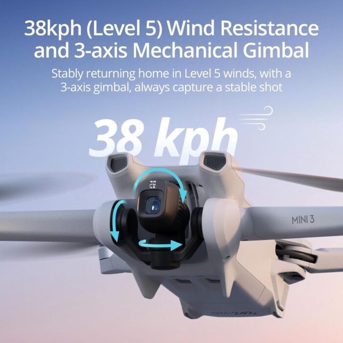 DJI Mini 3 (DJI RC), Lightweight 3x Mechanical Gimbal Drones with Camera for Adults 4K, 38-min Flight Time, up to 32800ft (10km) Video Transmission, Vertical Shooting, GPS Auto Return Integrated - Image 7