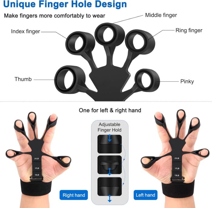 Grip Strength Trainer - Double-Sided Finger Exerciser and Hand Strengthener for Hand Therapy, Rock Climbing - Relieve Pain for Arthritis, Carpal Tunnel - Image 2