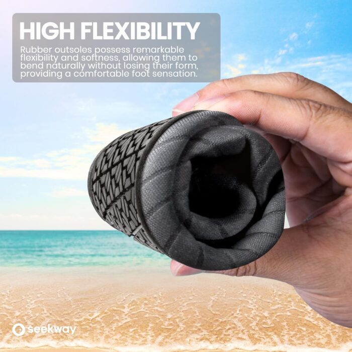 SEEKWAY Water Shoes Women Men Adult Quick-Dry Aqua Socks Barefoot Non Slip for Beach Swim River Pool Lake surf Black SK002(U) - Image 4