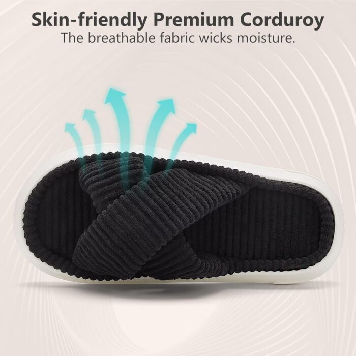 NineCiFun Platform Slippers for Women Indoor and Outdoor Women's Summer Slippers Open Toe Slide House Bedroom Shoes - Image 5