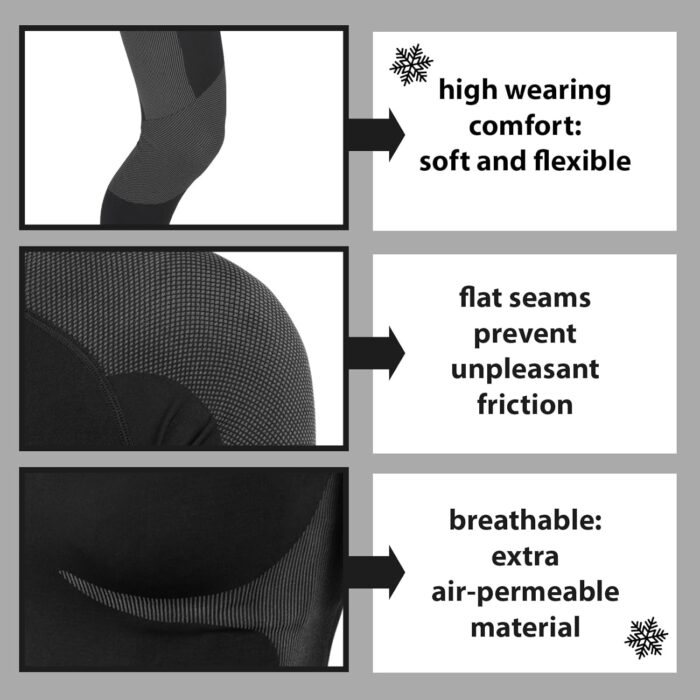Functional Wear Thermal Underwear Men Breathable Quick Drying Warm Base Layer Mens Cold Weather Set Long Johns - Image 3