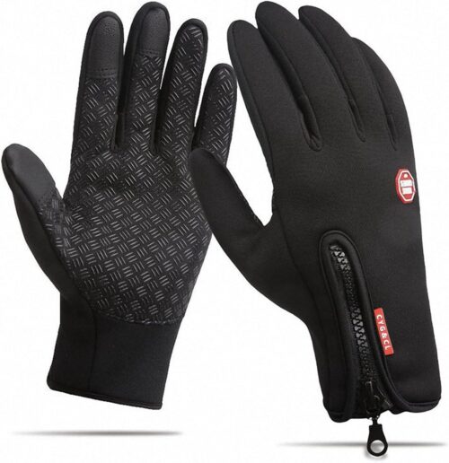 CYG&CL Outdoor Winter Touchscreen Warm Gloves, Water Resistant Windproof Anti-Slip Sports Gloves for Cycling Driving Running Hiking Climbing Skiing Sports, Adjustable Size for Men＆Women