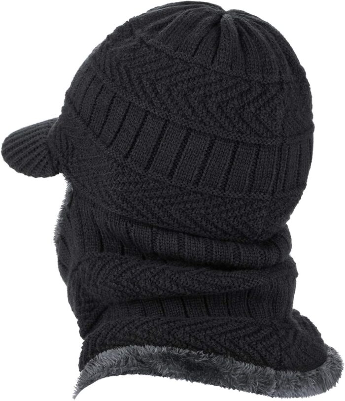 Winter Knitted Balaclava Beanie Hat Warm Cycling Ski Mask, Women Windproof Hood, Balaclavas Heavyweight Thermal Fleece - Image 2