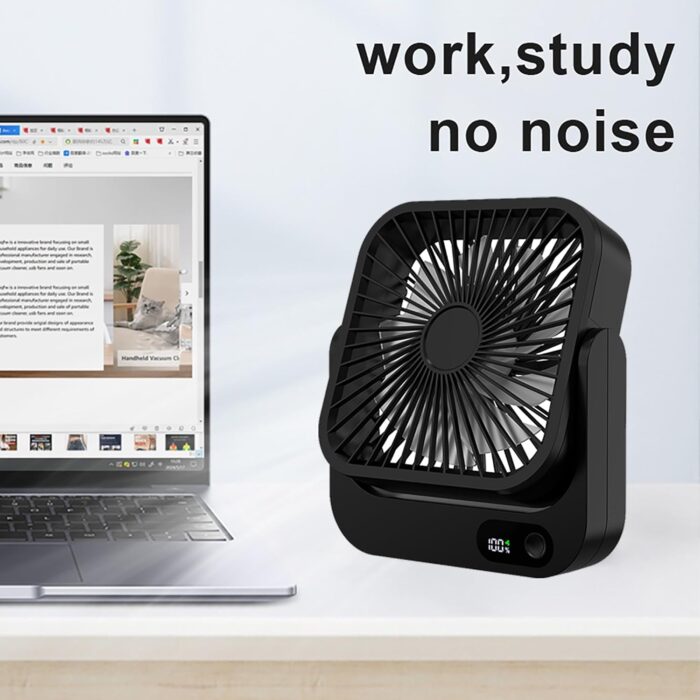 Magnetic Cruise Ship Approved Fan, 5000mAh Battery Operated Portable Fan with 5 Speeds, Magnetically Sticks on Cabin Ceilings and Walls, Cruise Essentials 2025 - Black - Image 4