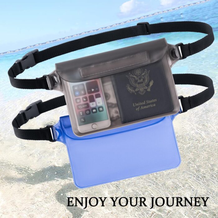 CADONO 2-Pack Waterproof Pouch with Adjustable Waist Strap | Screen Touch Sensitive Dry Bag, Keep Your Phone and Valuables Dry, Perfect for Swimming Kayaking Boating Fishing Beach Diving - Image 7
