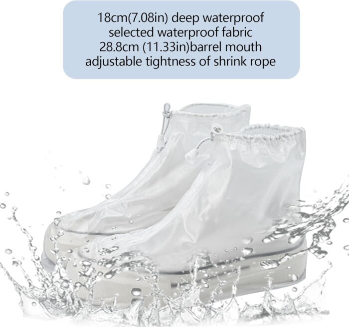 2 Pairs Waterproof Rain Covers for Shoes, PVC Reusable Rain Shoes Cover, Non-Slip Rain Boot Covers for Cycling Outdoor Camping - Image 5
