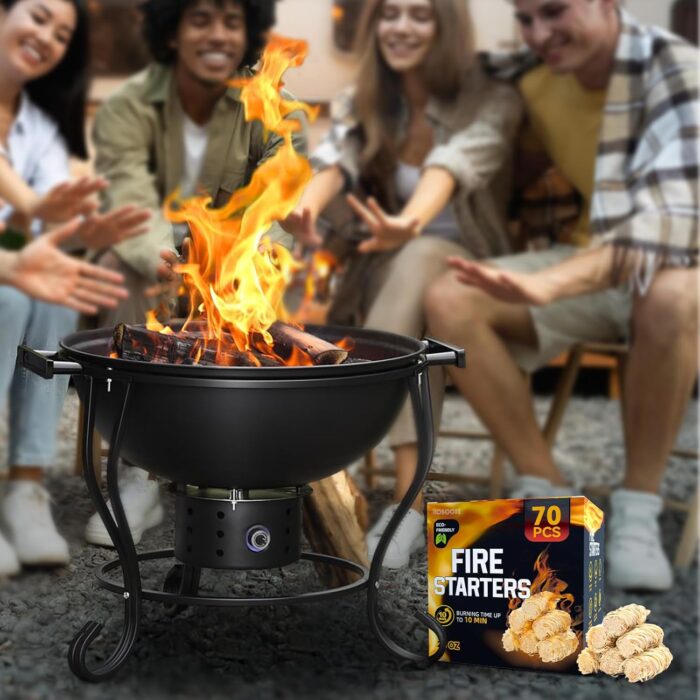70 pcs Fire Starter - Natural Fire Starters for Fireplace, Pellet Stove & Wood, Campfires, BBQ, Pizza Oven, Fire Pit, Smoker - Fire Starters for Grill, Charcoal Fire Starter for Grill - Image 7