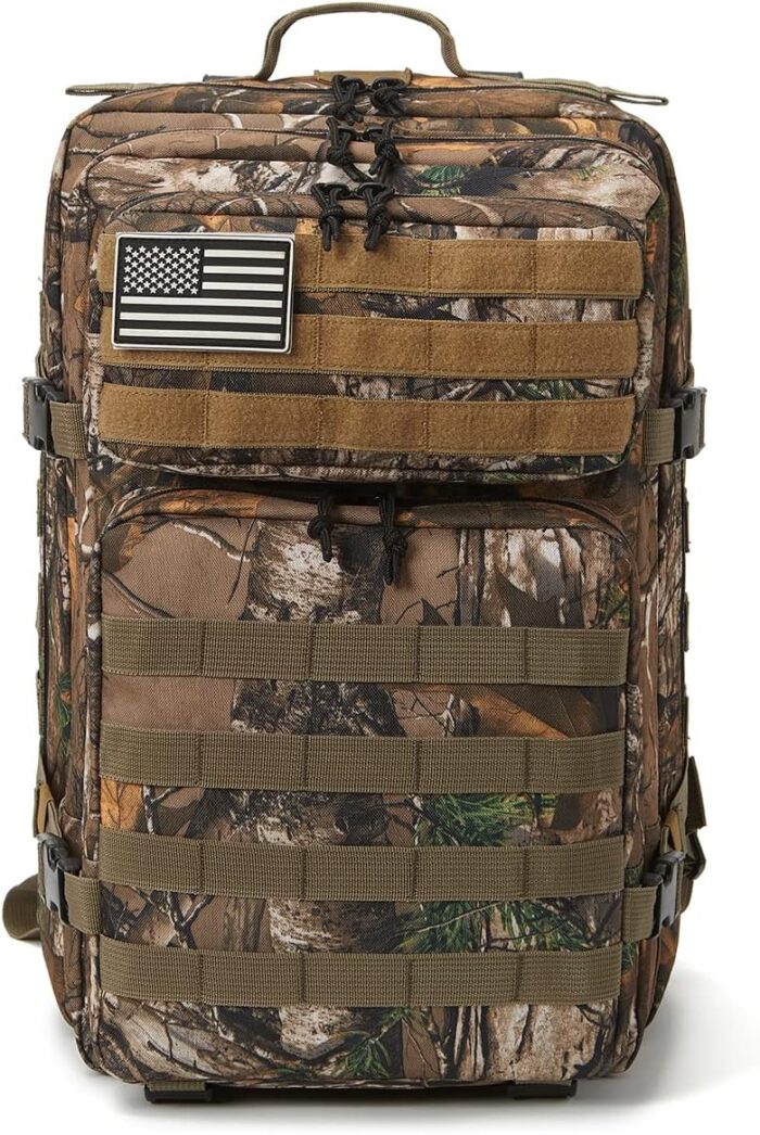QT&QY 45L Military Tactical Backpacks Molle Army Assault Pack 3 Day Bug Out Bag Hiking Treeking Rucksack… - Image 2