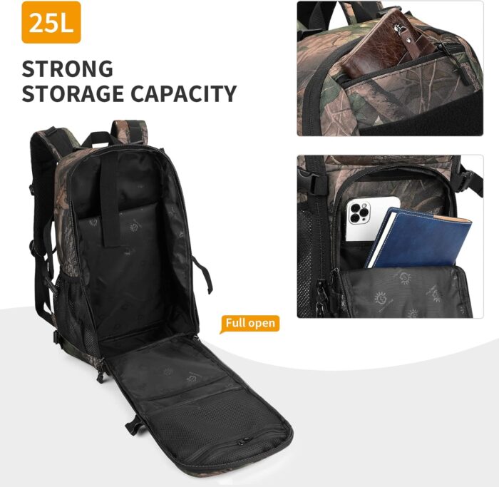 HUNTVP Military MOLLE Backpack Hunting Rucksack Gear Tactical Backpack Assault Pack 25L - Image 4