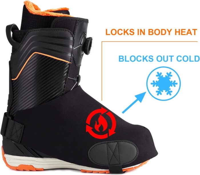 Qchengsan Boot Covers,Ski Boot Cover,Ski Boots Covers Shoe Covers for Snow,Keep Foot Warmers & Heater,Gifts for Skiers,Winter Sport Accessory,Ski Gifts,Skiing Accessories - Image 6