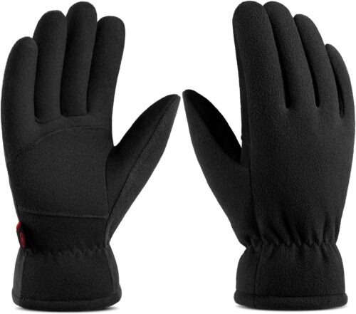 Winter Gloves for Men Women: -20°F Thermal Warm Deerskin Polar Fleece Cotton Glove