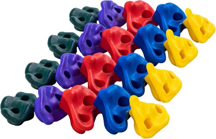 VEVOR Ninja Tree Climbing Kit, 20 Rock Climbing Holds & 6 Ratchets, Large Climbing Rocks for Kids & Adults Outdoor Backyard Ninja Tree Obstacle Course Training - Image 11