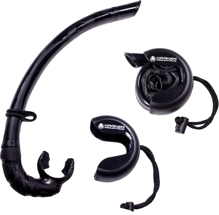 Freediving Snorkel - Flexible Roll Up Snorkel with Compact Storage Case - Scuba Gear for Scuba Diving, Freediving, Spearfishing & Snorkeling - Collapsible Silicone Folding Snorkel Tube - Image 8