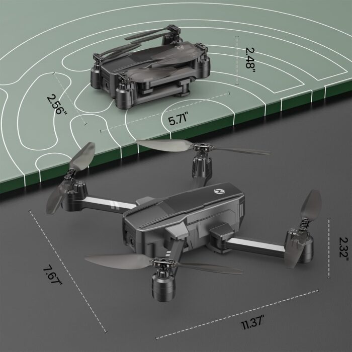 Holy Stone HS440 Foldable FPV Drone with 1080P WiFi Camera for Adult Beginners and Kids; Voice Gesture Control RC Quadcopter with Modular Battery for long flight time, Auto Hover, Carrying Case - Image 8