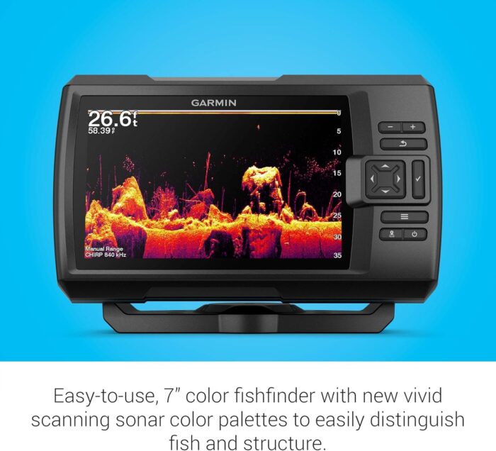 Garmin Striker Vivid 7cv, U.S. with GT20-TM Transducer - Easy-to-Use 7-inch Color Fishfinder and Sonar Transducer, Vivid Scanning Sonar Color Palettes (010-02552-00) - Image 3