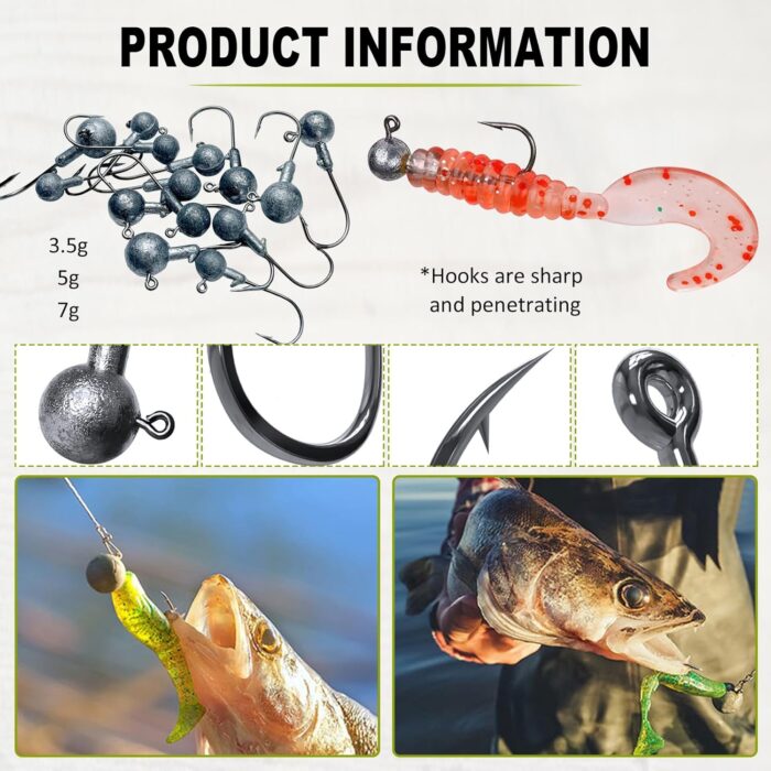 306pc Fishing Lure Accessories Kit - Including Hooks, Sinkers, Bobbers, Jigs, Beads, Swivels & Snaps - Tackle Box - Image 4