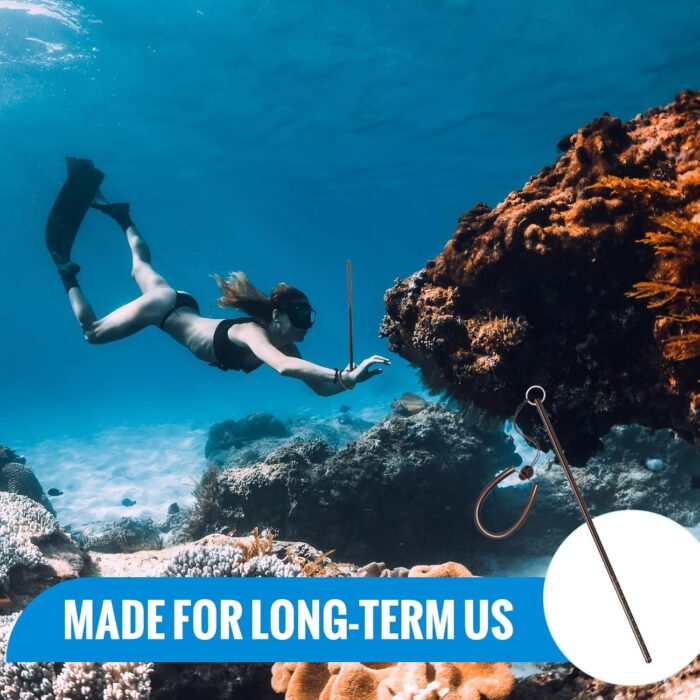 2 Pcs Scuba Diving Stick 13.8" Aluminum Alloy Lobster Stick with Measurement Adjustable Lanyard Dive Noise Maker Scuba Dive Accessories Diving Safety Gear Pointer Rod (Black) - Image 5